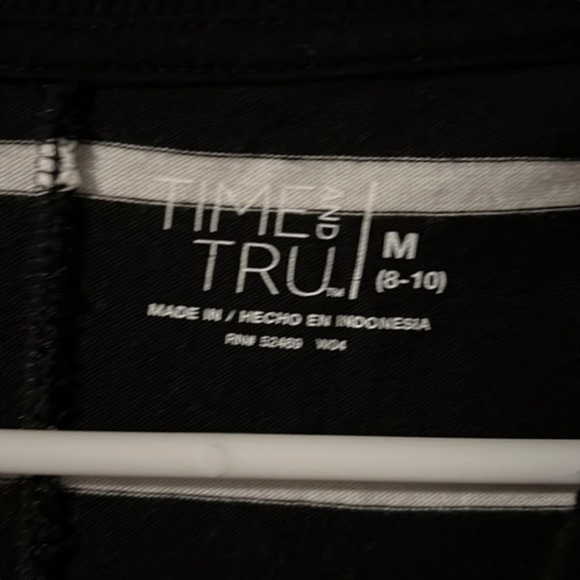 Time and tru black and white striped size medium T-shirt dress - Picture 2 of 3